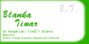 blanka timar business card